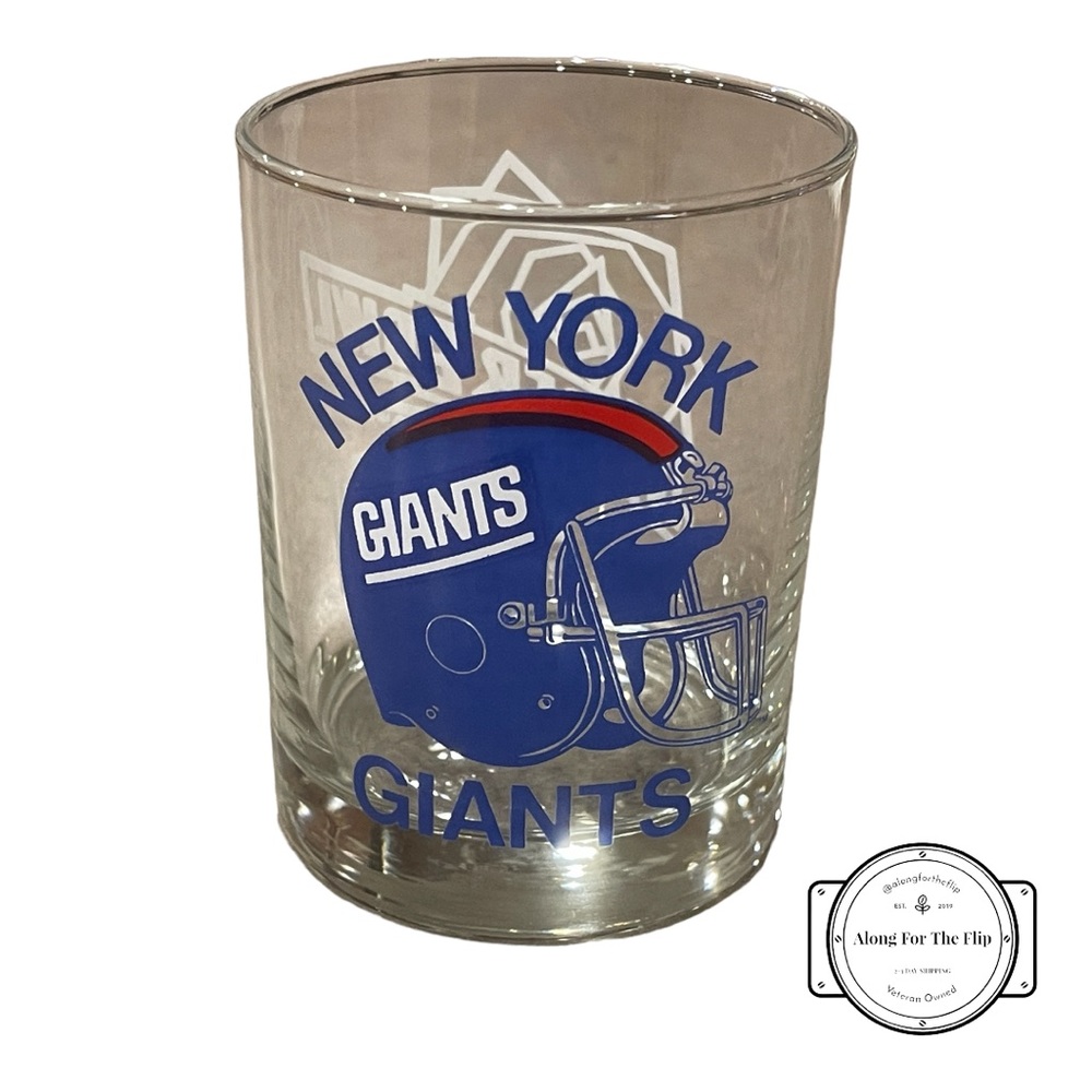 New York Giants Superbowl XXI (21) Pasadena 1987 Rocks Glass